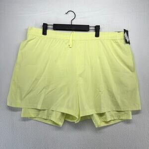 DSG Shorts Men's 2XL Yellow Pulse 2 in 1 Agility Lined Dicks Sporting Goods NEW